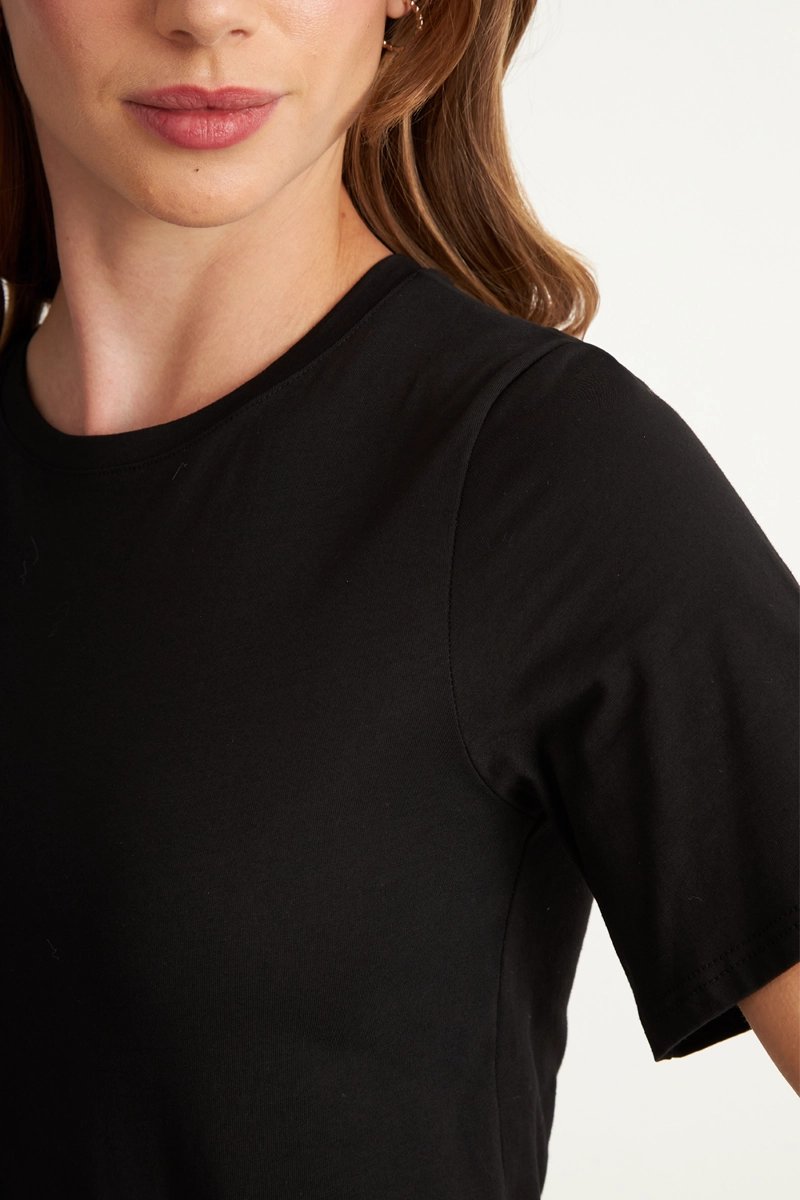 POLERA RECTA MANGA CORTA NEGRO NICOPOLY - 6
