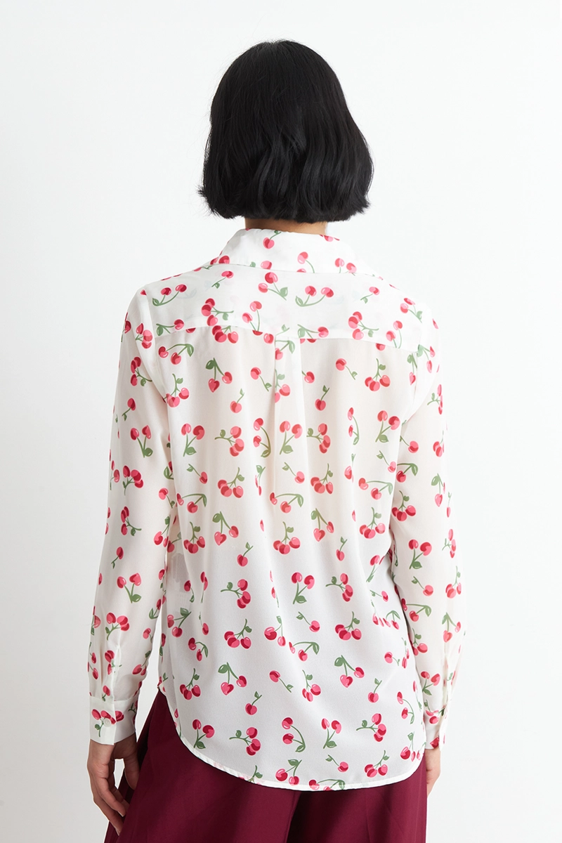 BLUSA MANGA LARGA ESTAMPADO CEREZA BLANCO NICOPOLY - 4