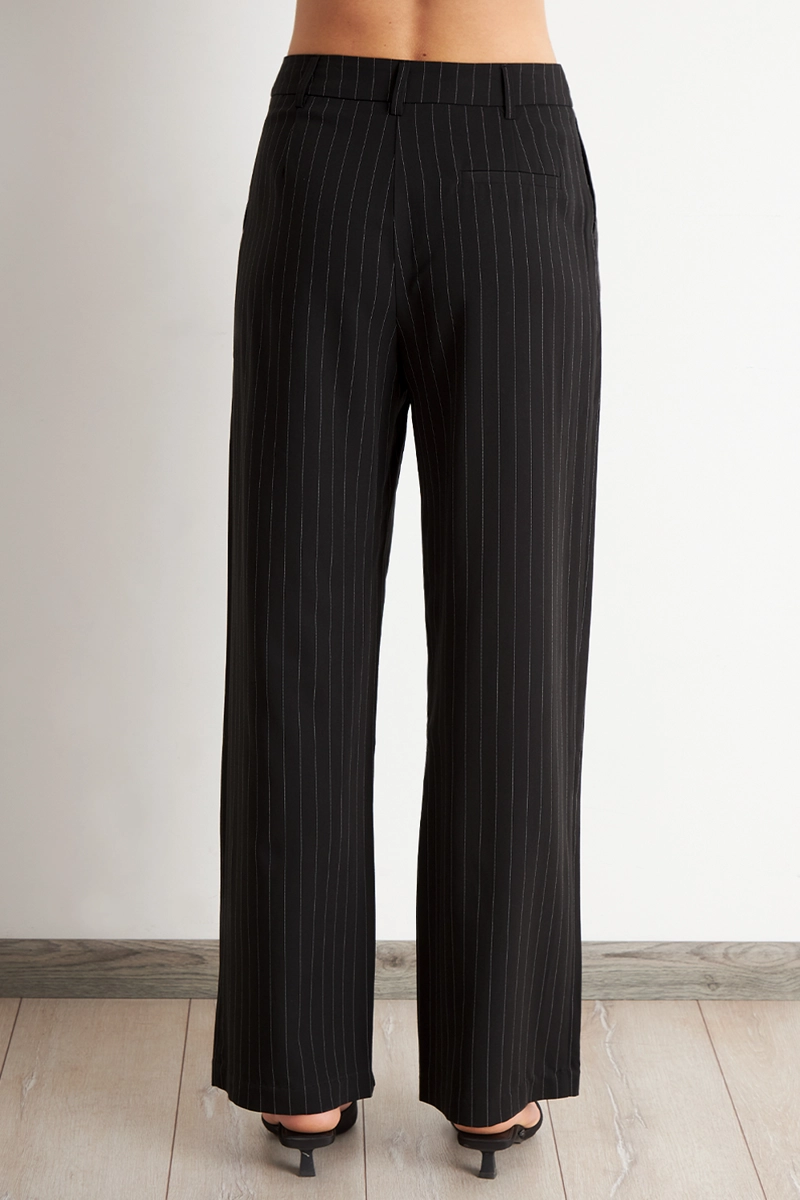 PANTALON DE PIERNA RECTA RAYA DIPLOMATICA NEGRO NICOPOLY - 4