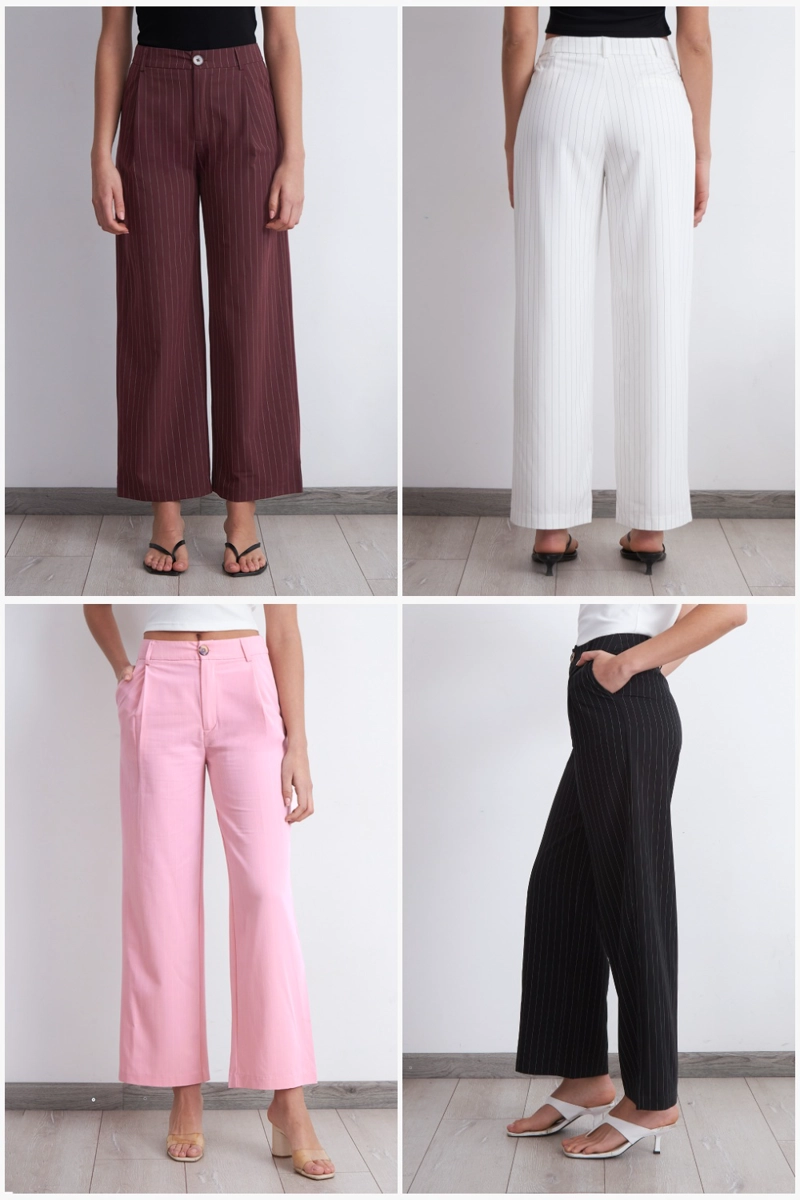 PANTALON DE PIERNA RECTA RAYA DIPLOMATICA NEGRO MUJER NICOPOLY - 5