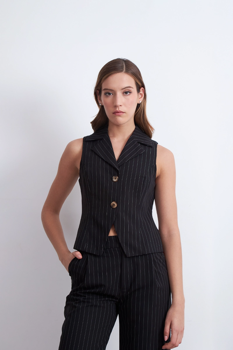 GILET NEGRO RAYAS DIPLOMATICAS NICOPOLY - 5