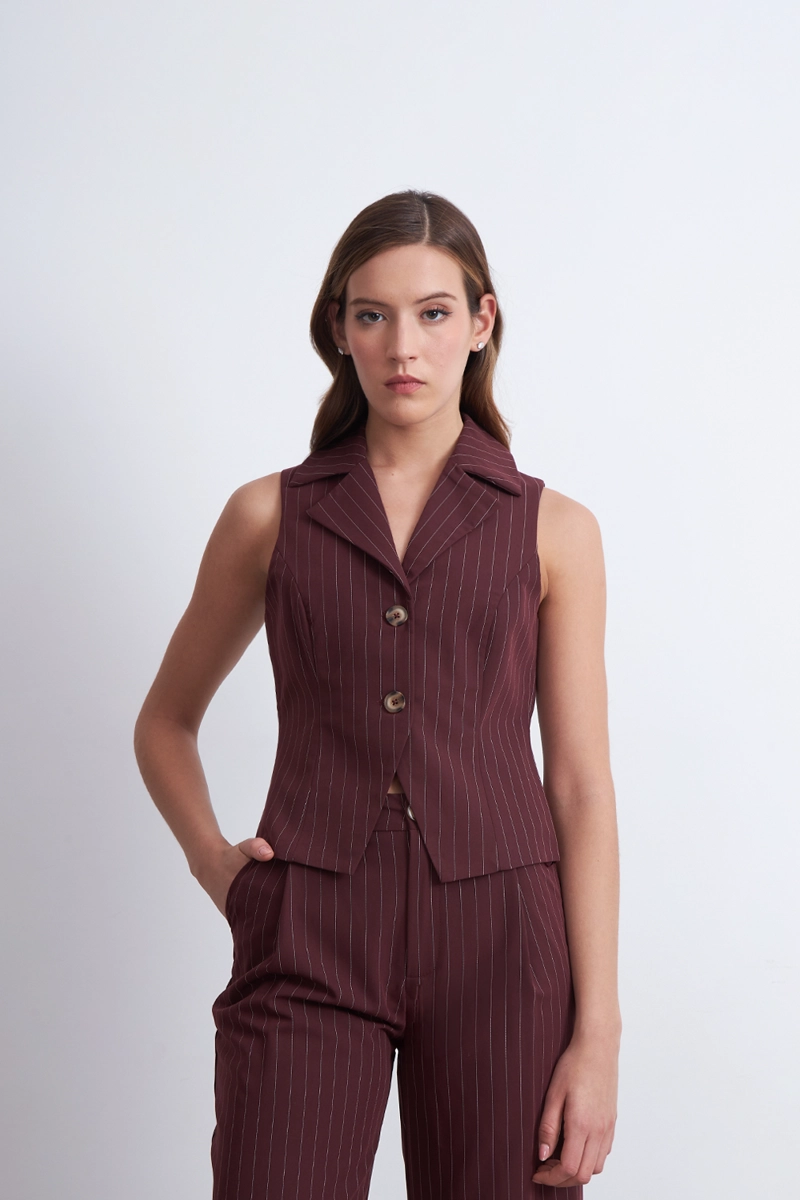 GILET RAYAS DIPLOMATICAS BURDEO MUJER NICOPOLY - 1