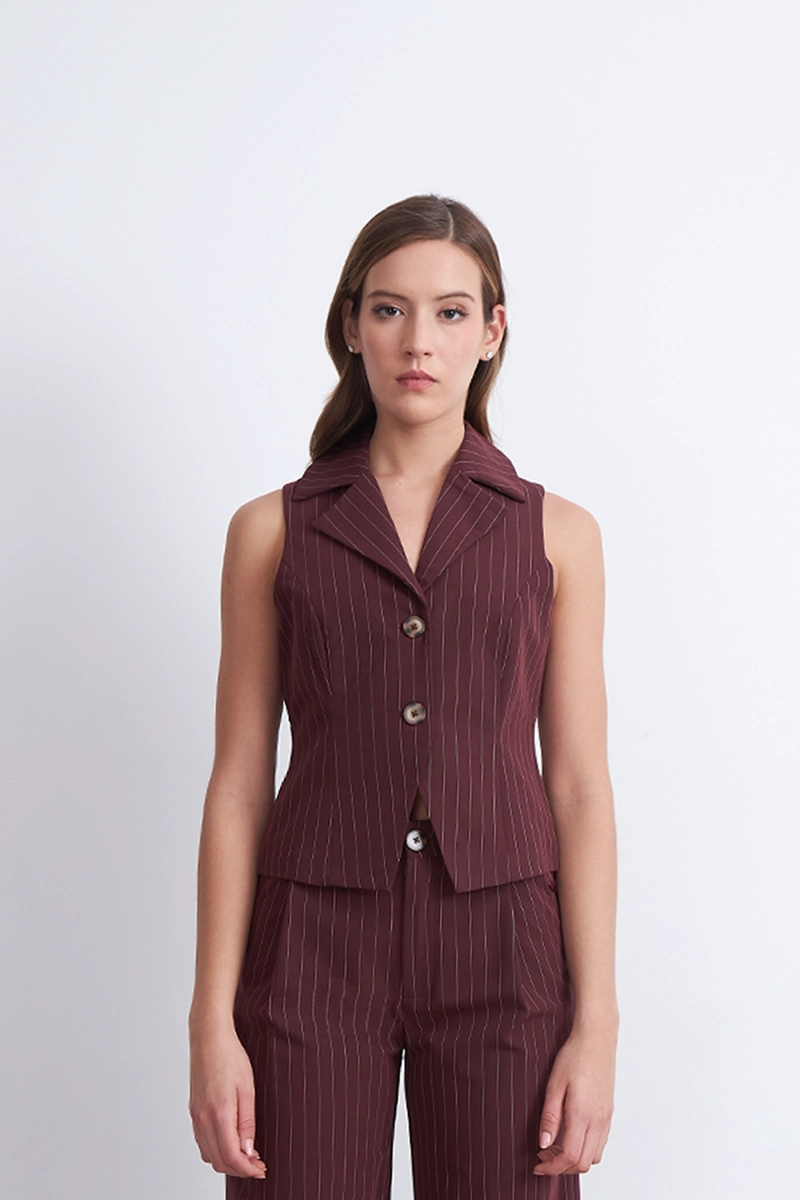 GILET RAYAS DIPLOMATICAS BURDEO MUJER NICOPOLY - 6