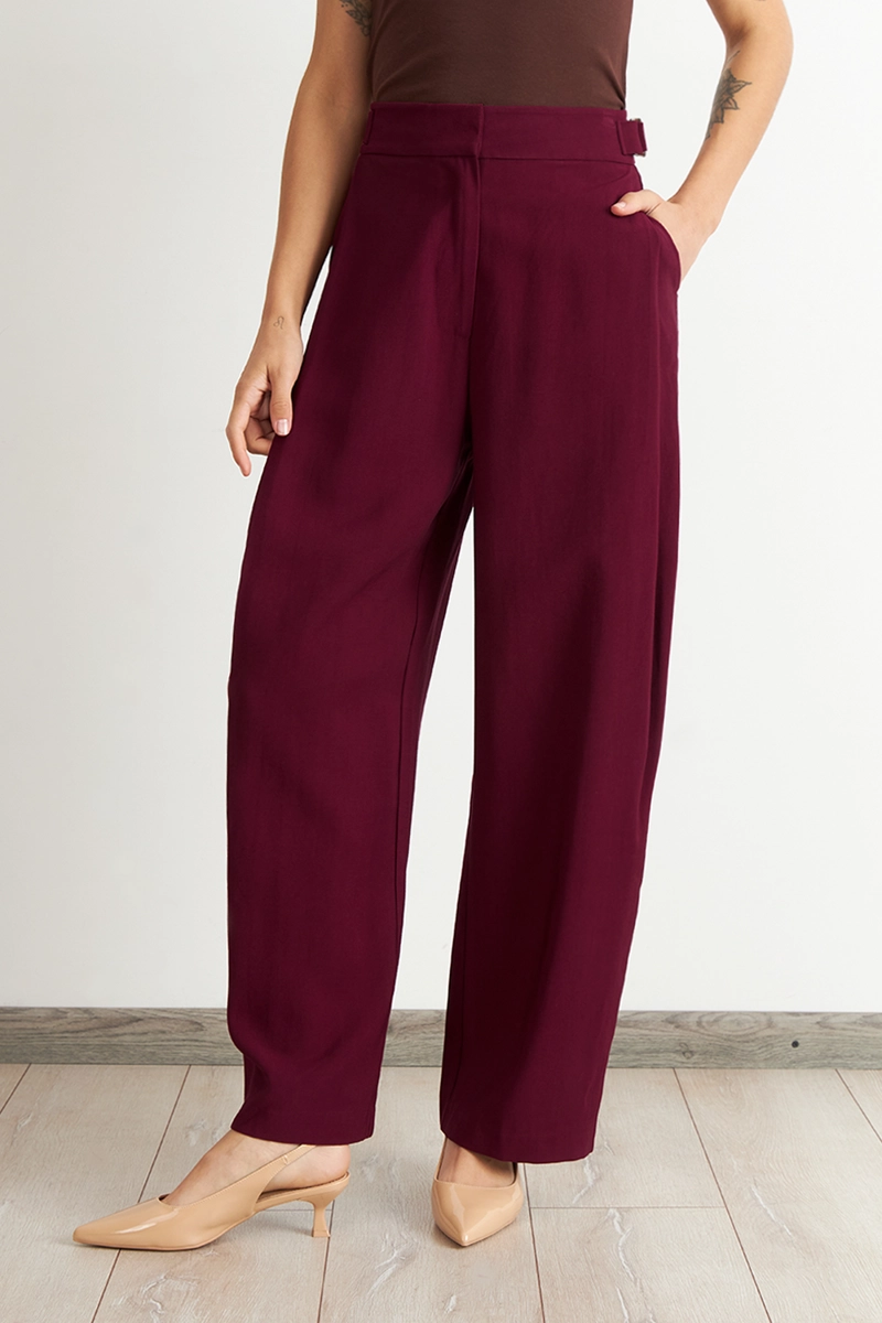PANTALON ESTILO JAPONE S PIERNA ANCHA BURDEO NICOPOLY - 1