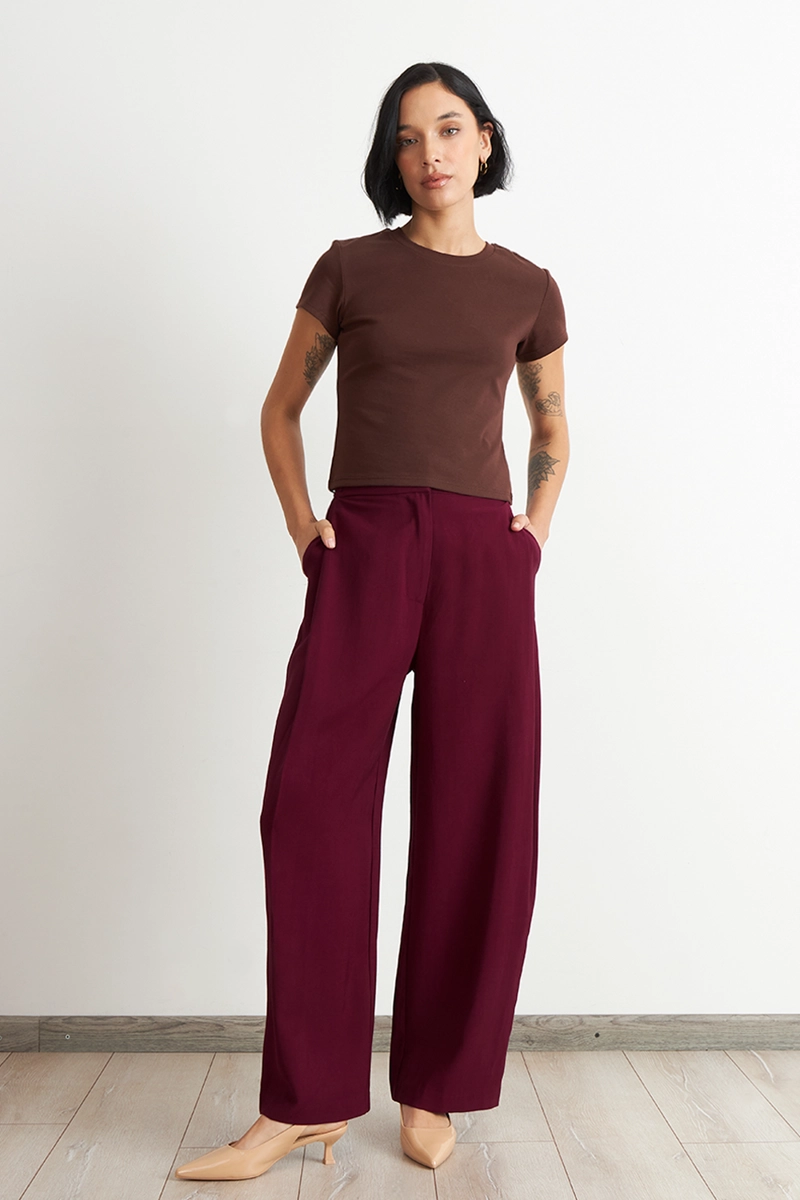PANTALON ESTILO JAPONE S PIERNA ANCHA BURDEO NICOPOLY - 2