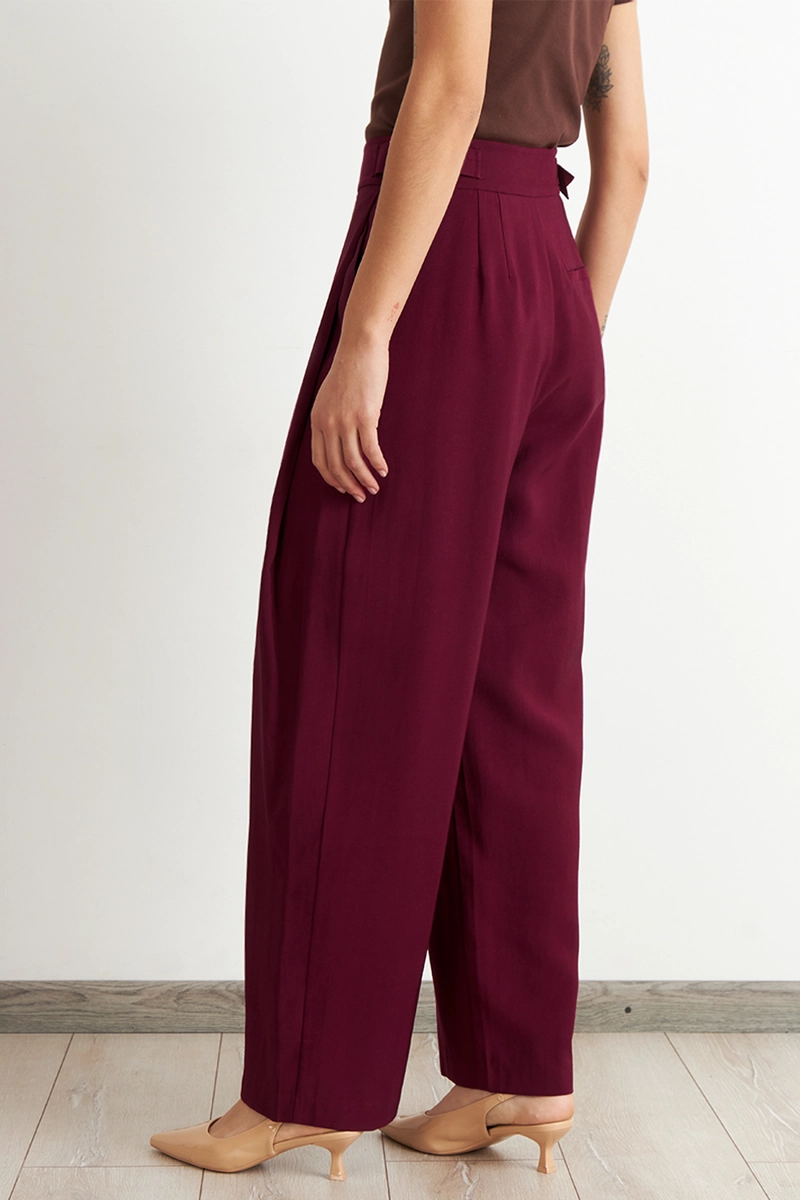 PANTALON ESTILO JAPONE S PIERNA ANCHA BURDEO NICOPOLY - 4