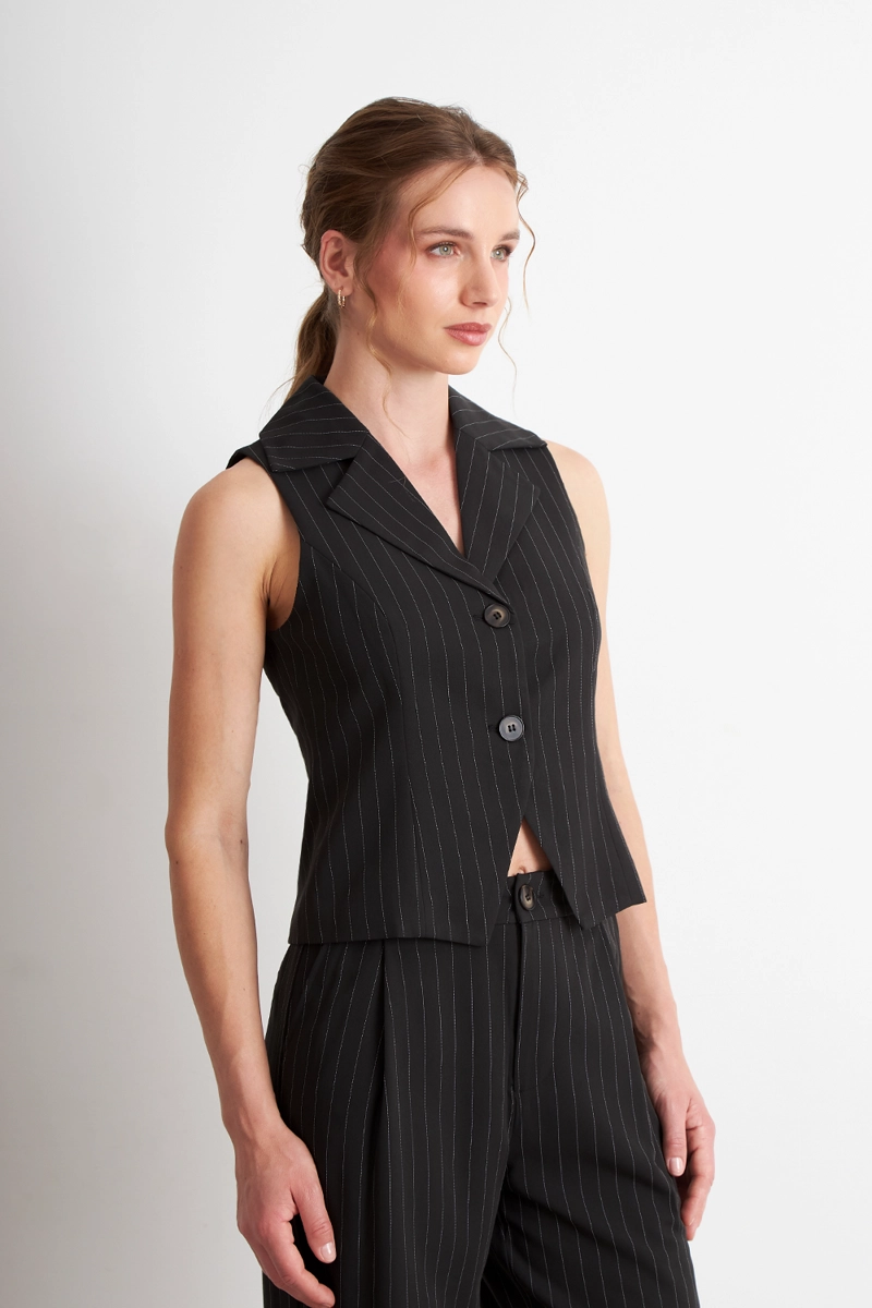 GILET NEGRO RAYAS DIPLOMATICAS NICOPOLY - 3