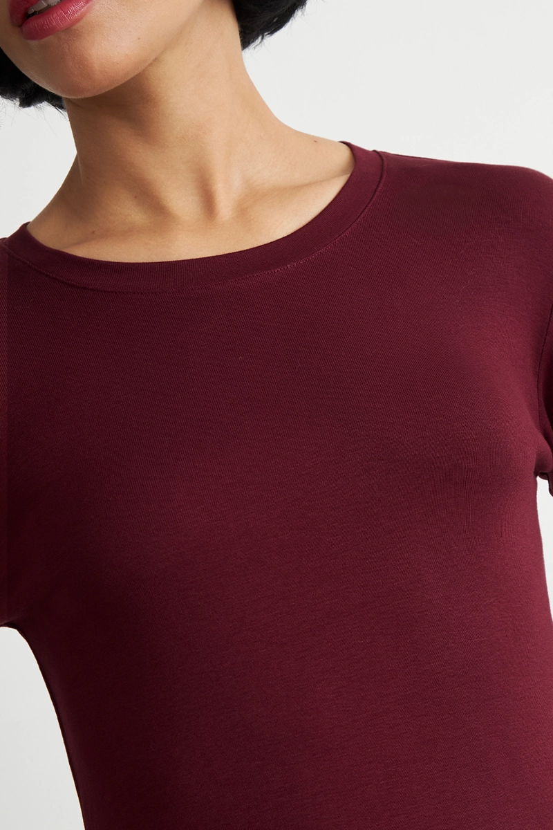 POLERA MANGA LARGA CUELLO REDONDO BURDEO NICOPOLY - 6