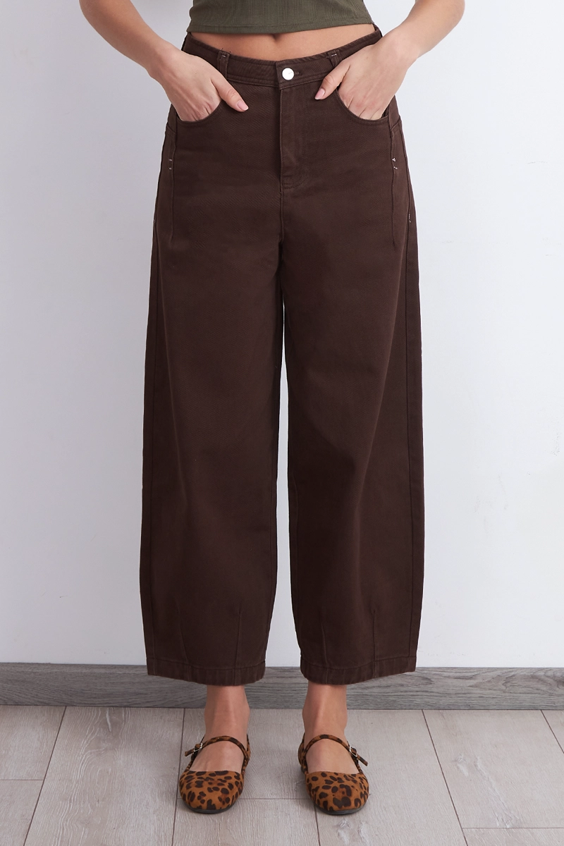 JEANS CORTE BARREL CAFE NICOPOLY - 1