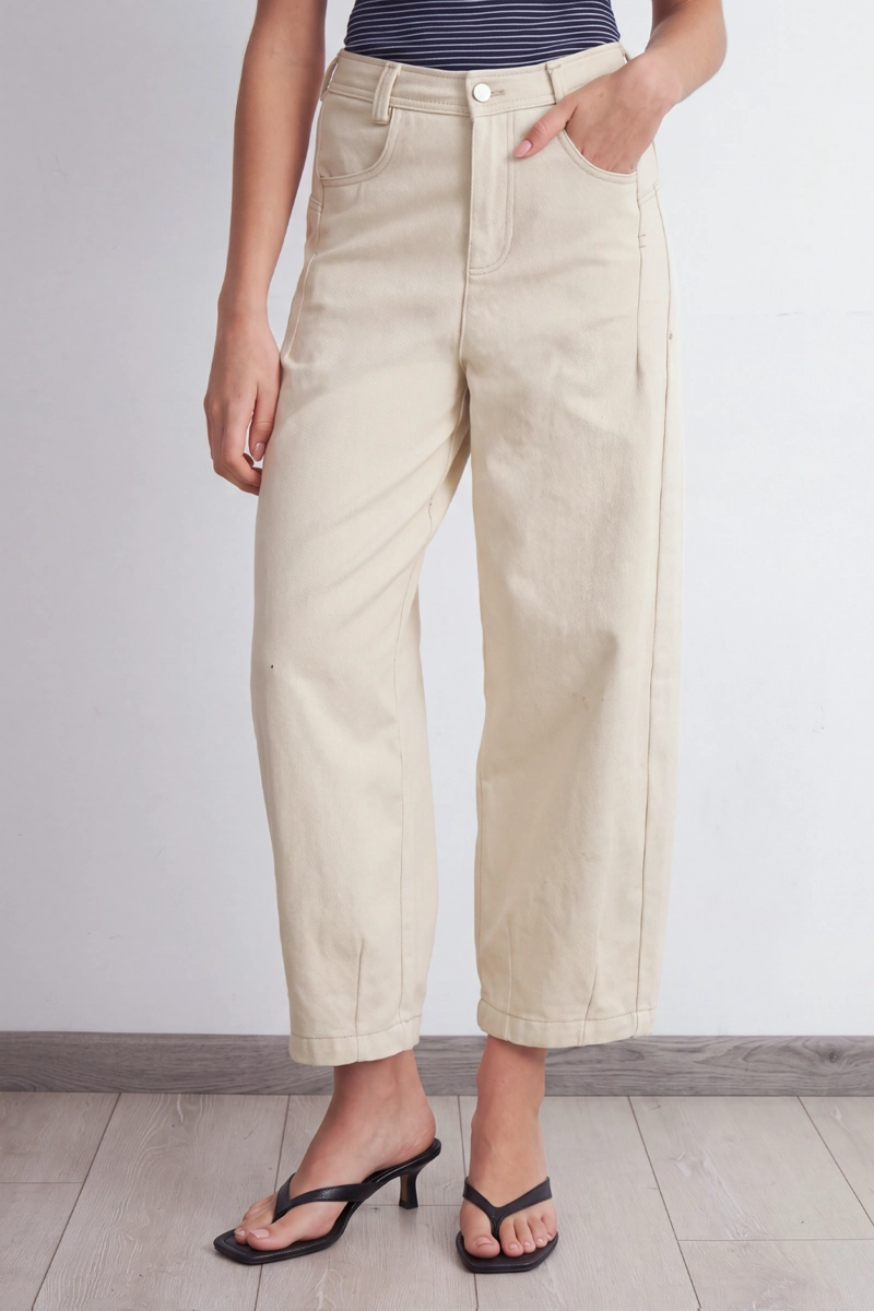 JEANS CORTE BARREL BLANCO MUJER NICOPOLY - 3