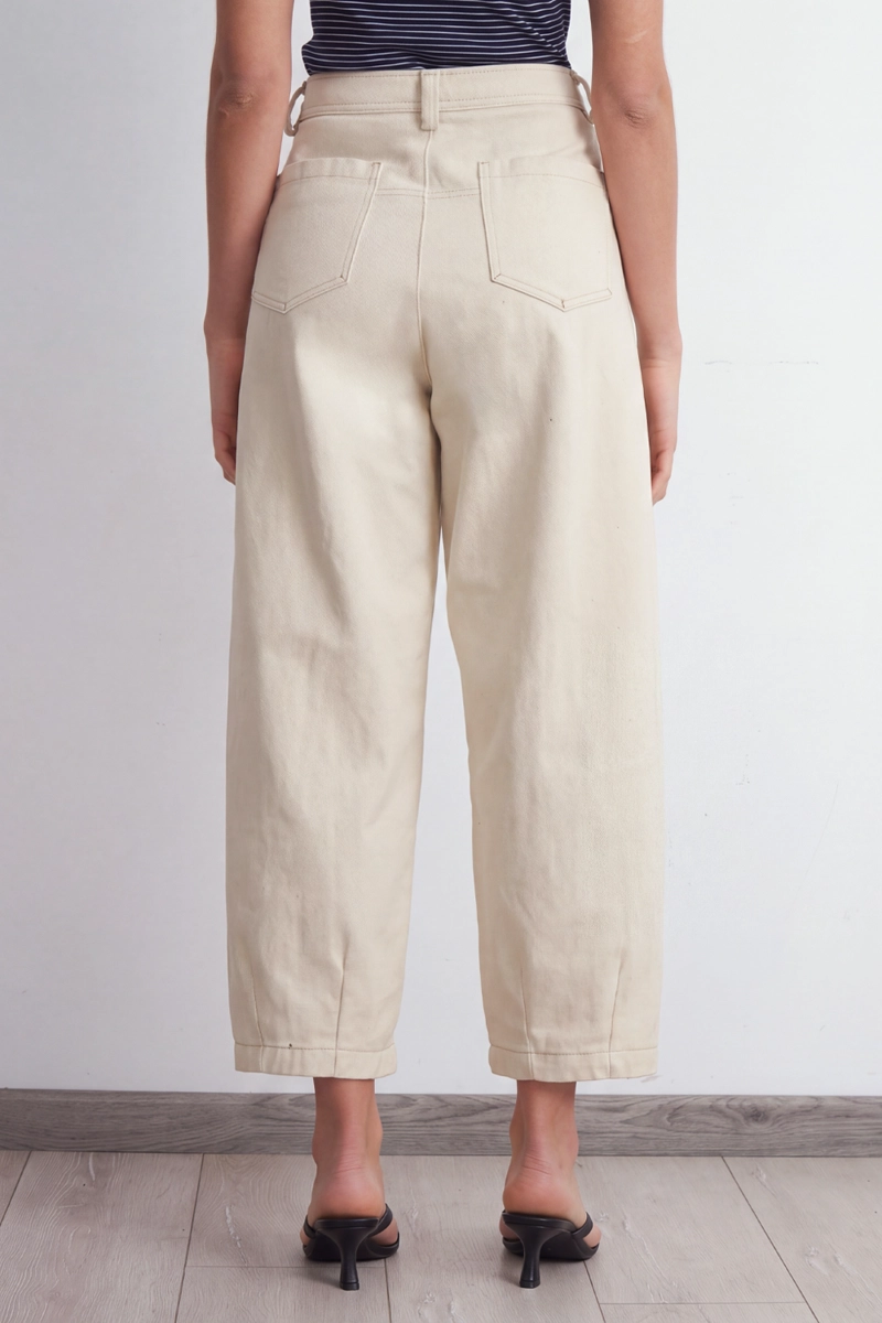JEANS CORTE BARREL BLANCO MUJER NICOPOLY - 4