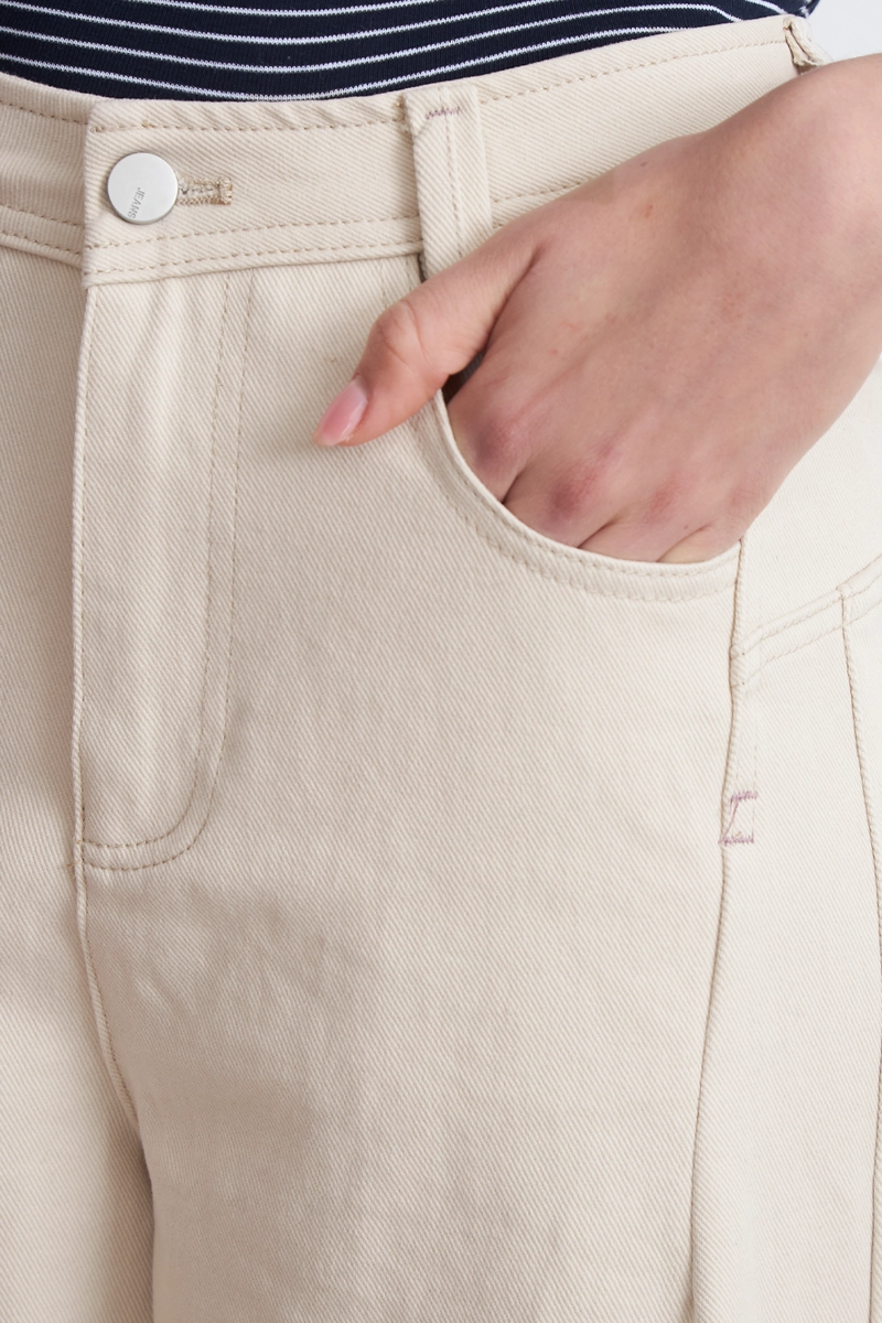JEANS CORTE BARREL BLANCO MUJER NICOPOLY - 7