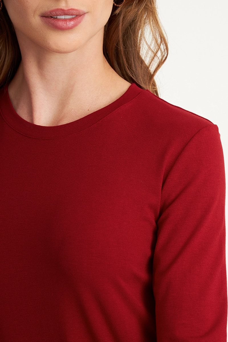 POLERA MANGA LARGA CROP ROJO NICOPOLY - 6