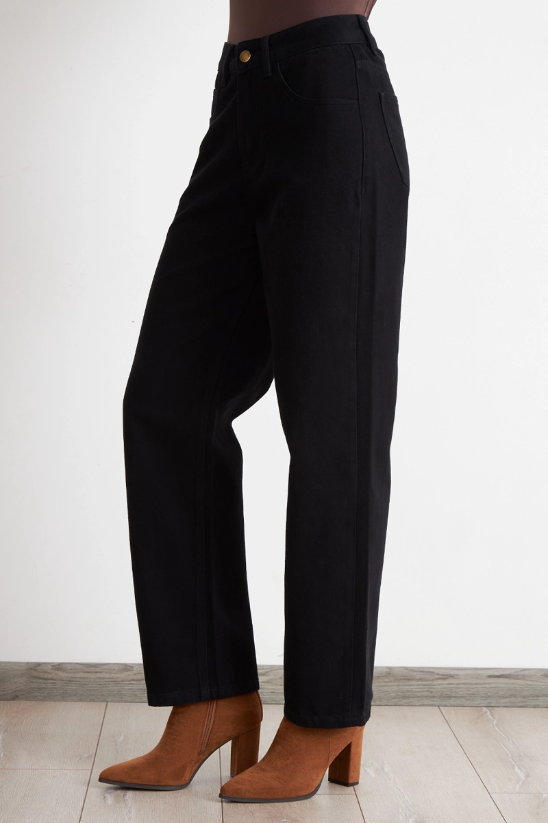 JEANS RECTOS TIRO ALTO NEGRO	 NICOPOLY - 3