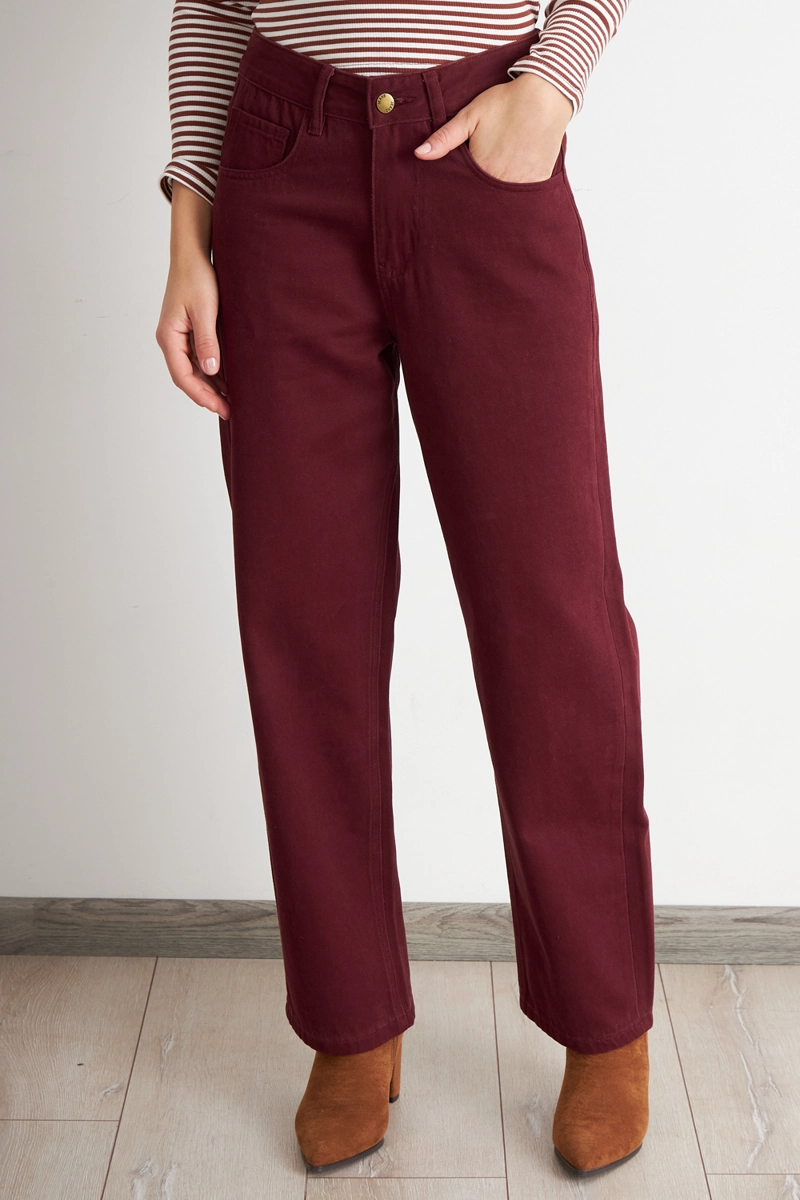 JEANS RECTOS TIRO ALTO OXIDO NICOPOLY - 1