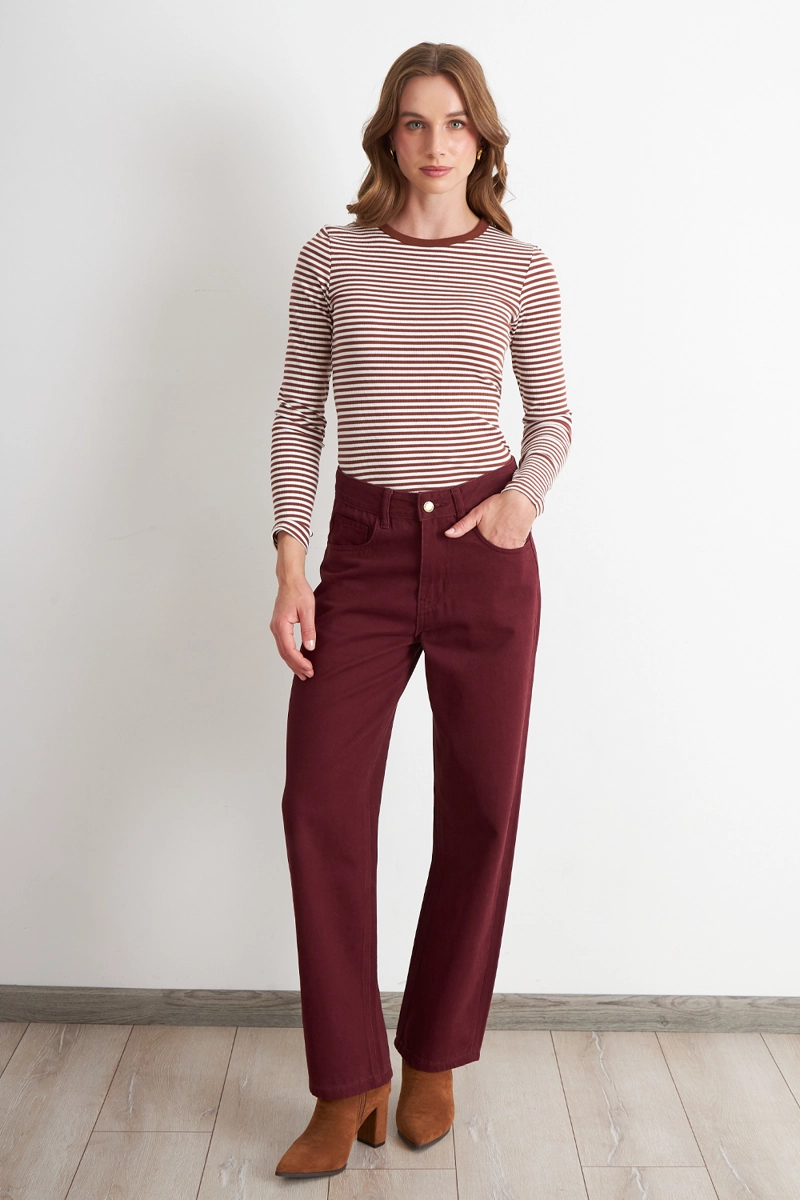 JEANS RECTOS TIRO ALTO OXIDO NICOPOLY - 2