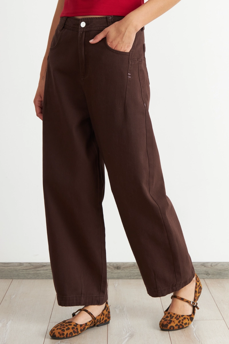 JEANS CORTE BARREL CAFE  NICOPOLY - 3