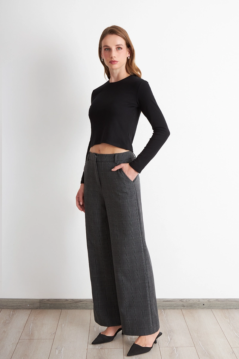 PANTALON TARTAN GRIS NICOPOLY - 2