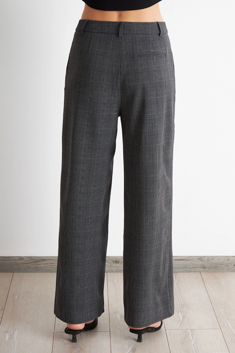 PANTALON TARTAN GRIS MUJER NICOPOLY - 4