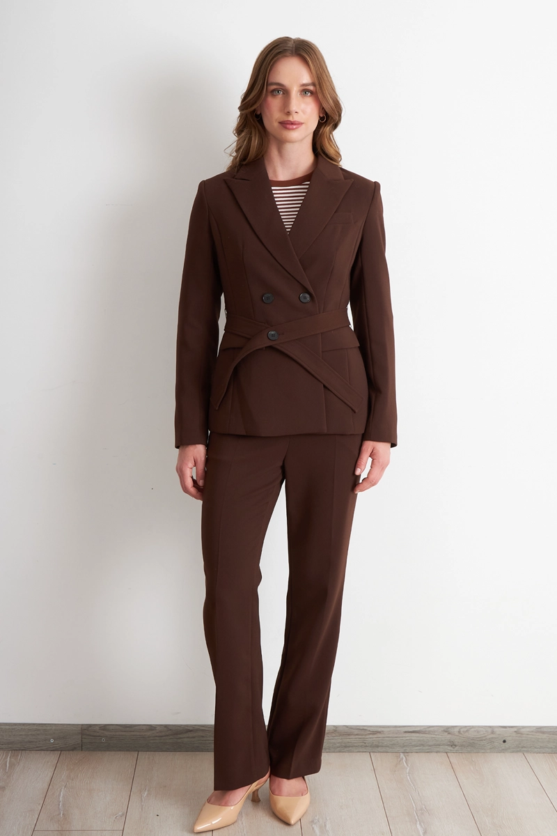 BLAZER CINTURON CAFE  NICOPOLY - 2
