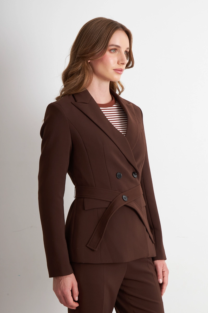 BLAZER CINTURON CAFE  NICOPOLY - 3