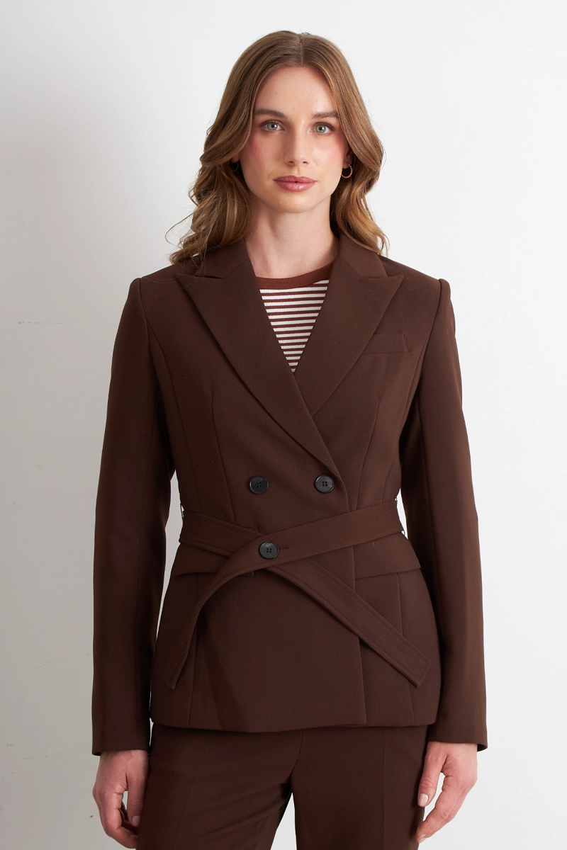 BLAZER CINTURON CAFE NICOPOLY - 5