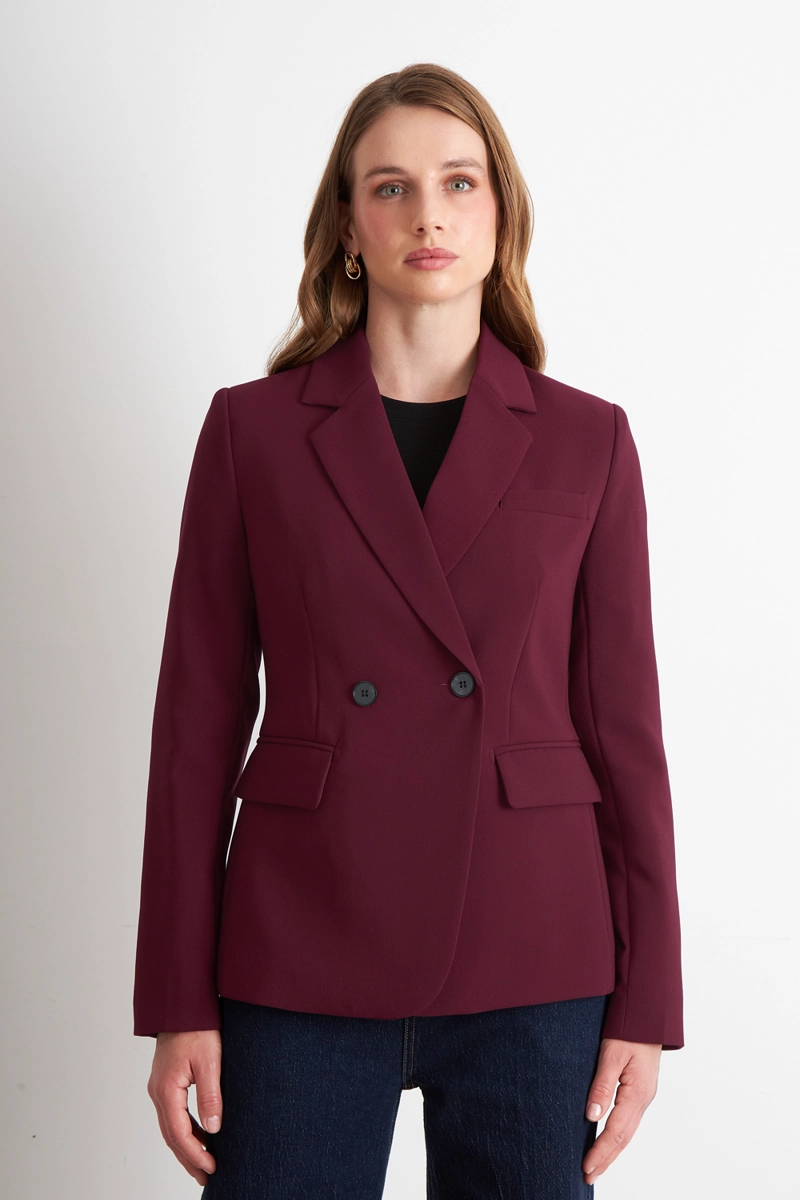 BLAZER  DOS BOTONES BURDEO MUJER NICOPOLY - 5