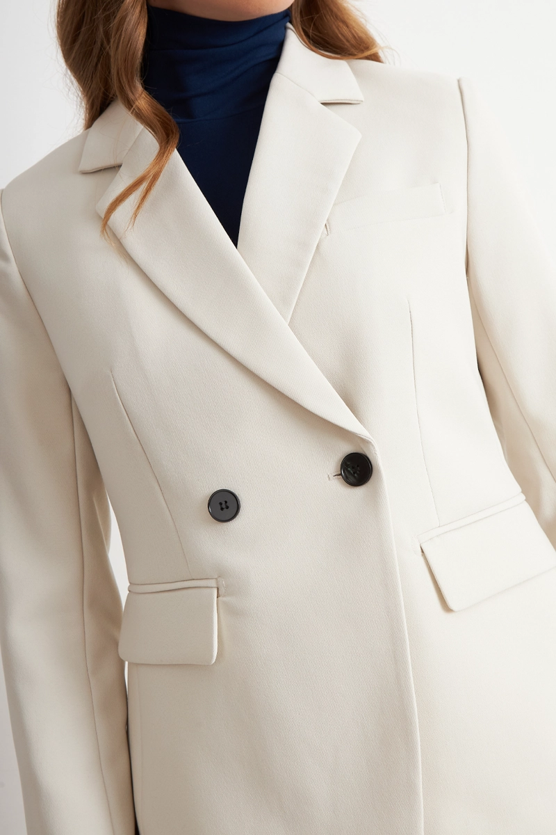 BLAZER  DOS BOTONES BLANCO	 MUJER NICOPOLY - 6