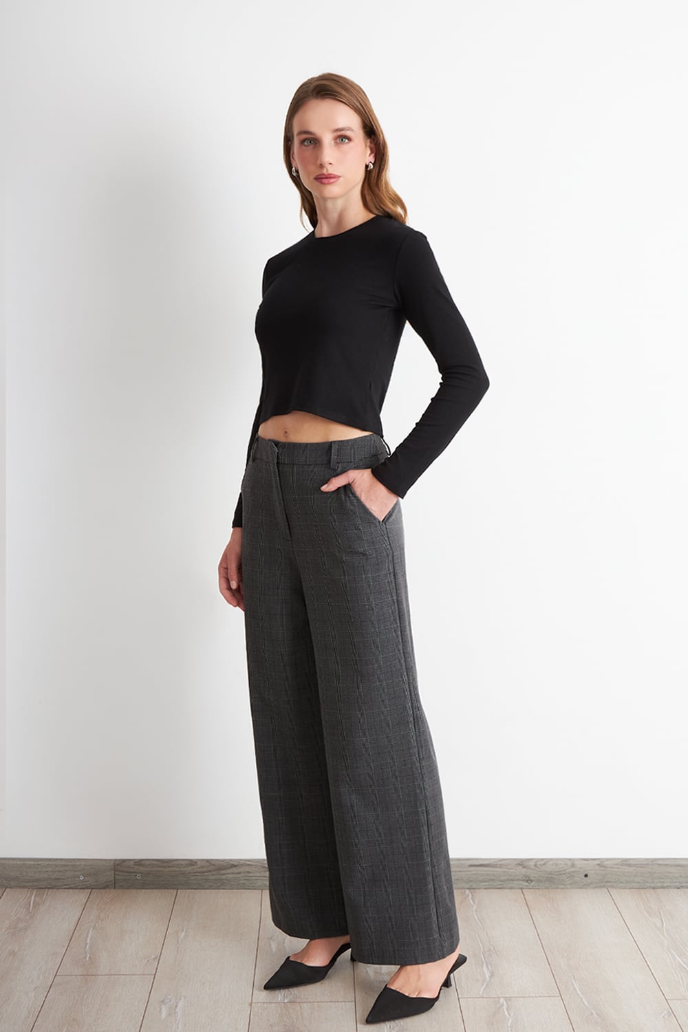 PANTALON TARTAN GRIS NICOPOLY - 2