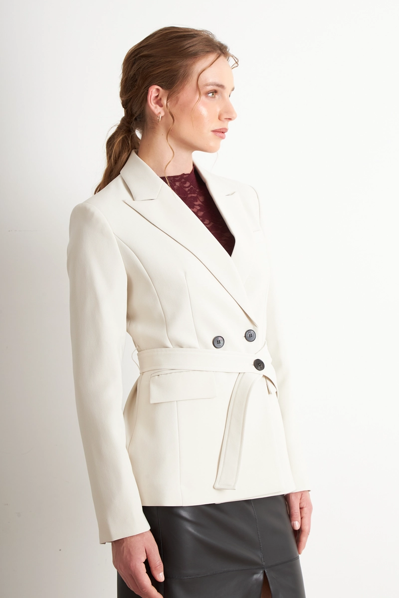 BLAZER CINTURON BLANCO NICOPOLY - 3