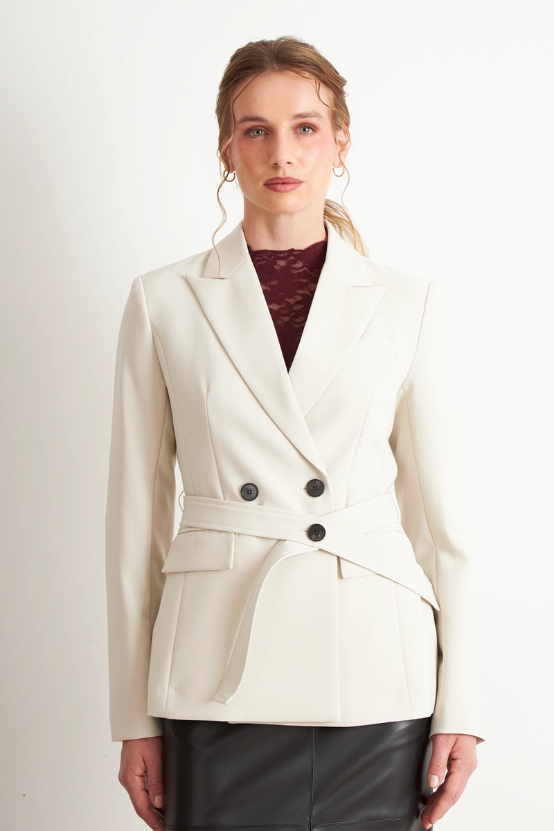 BLAZER CINTURON BLANCO NICOPOLY - 5