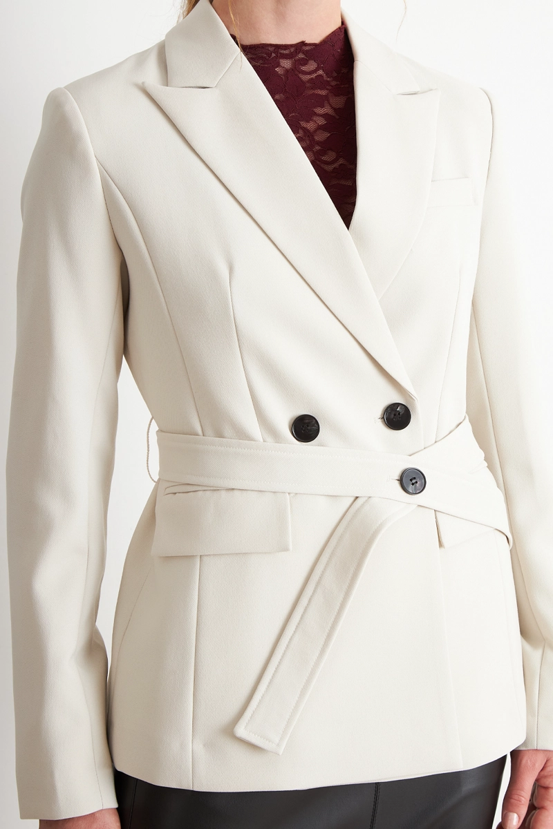 BLAZER CINTURON BLANCO NICOPOLY - 6
