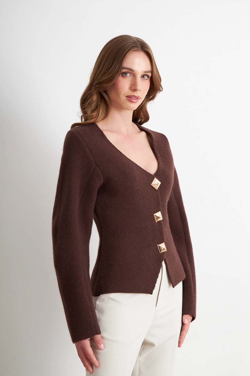CARDIGAN MANGA GLOBO CAFE  NICOPOLY - 3