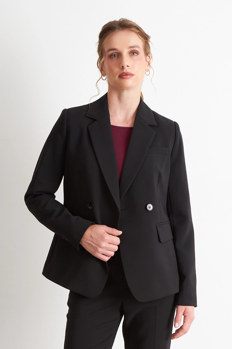 BLAZER SASTRERO DOS BOTONES NEGRO NICOPOLY - 1