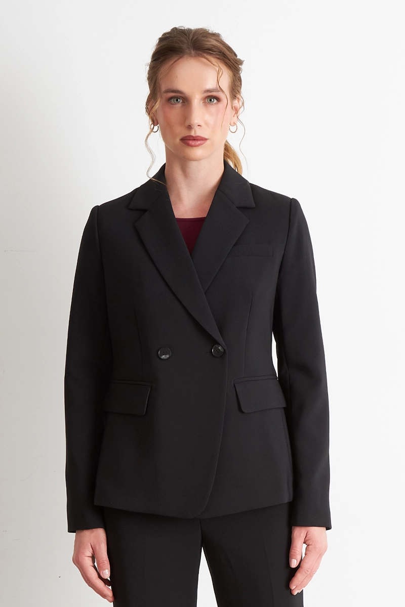BLAZER SASTRERO DOS BOTONES NEGRO NICOPOLY - 5