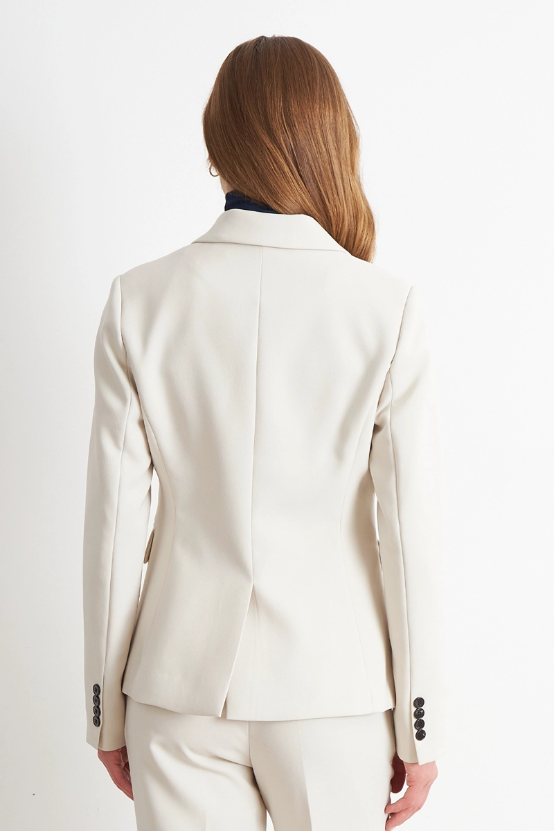 BLAZER SASTRERO DOS BOTONES BLANCO  NICOPOLY - 4