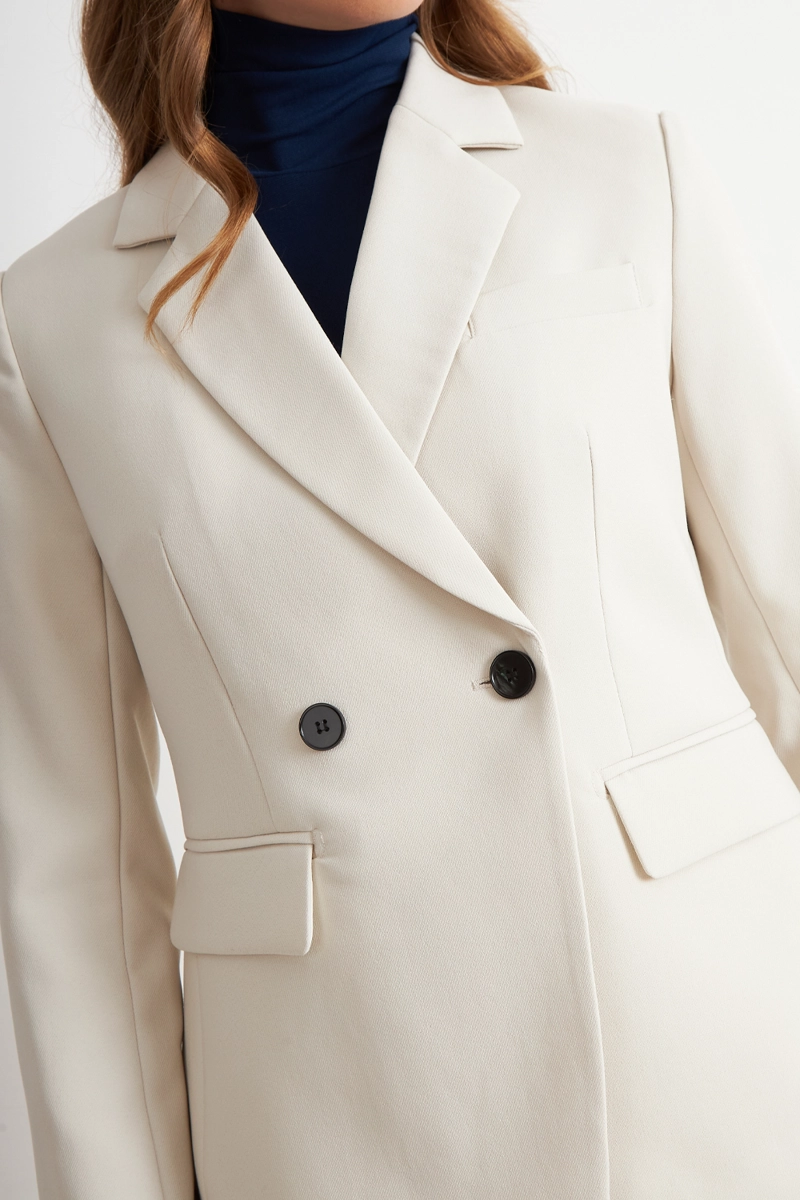 BLAZER SASTRERO DOS BOTONES BLANCO  NICOPOLY - 6