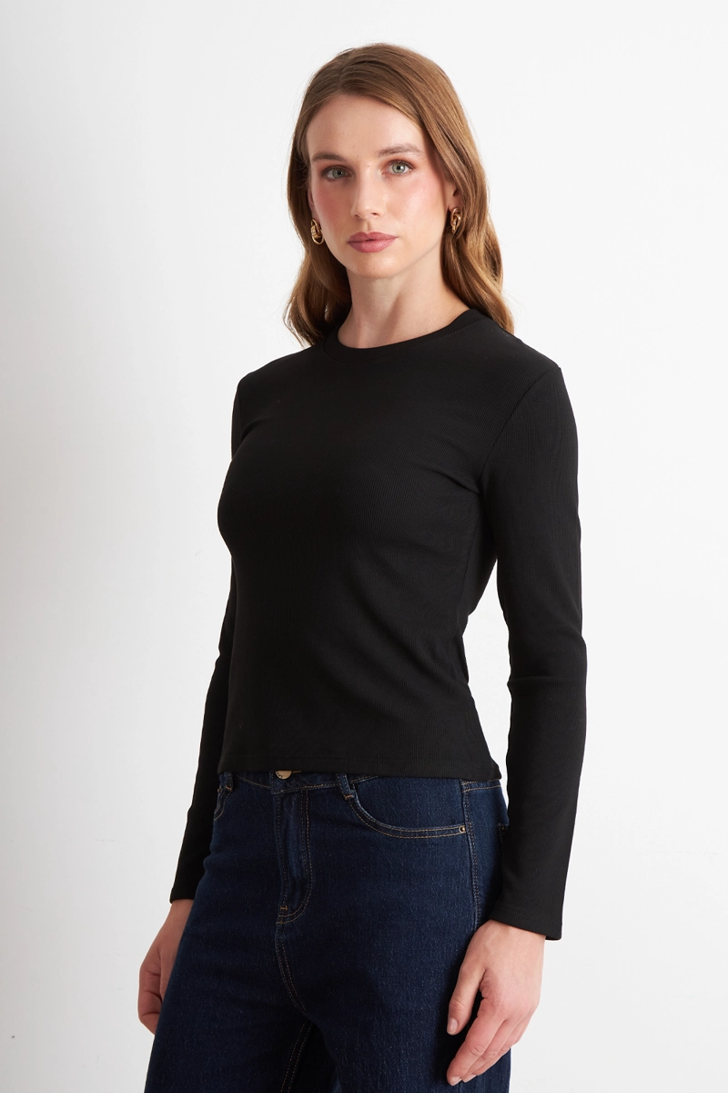 POLERA POLAR MANGA LARGA NEGRO NICOPOLY - 3