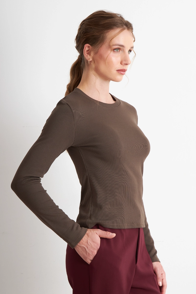 POLERA POLAR MANGA LARGA CAFE NICOPOLY - 3