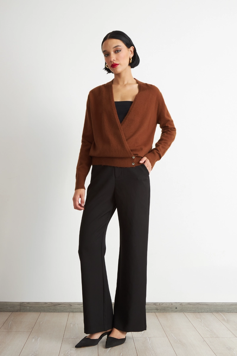 SWEATER CRUZADO CON BOTONES OXIDO NICOPOLY - 2