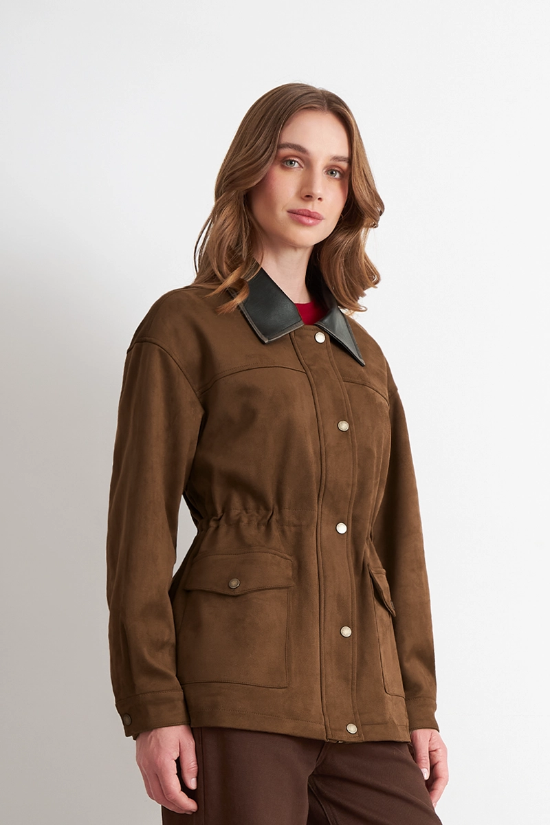 CHAQUETA MUJER NICOPOLY TIPO BARBOUR CAFE - 3