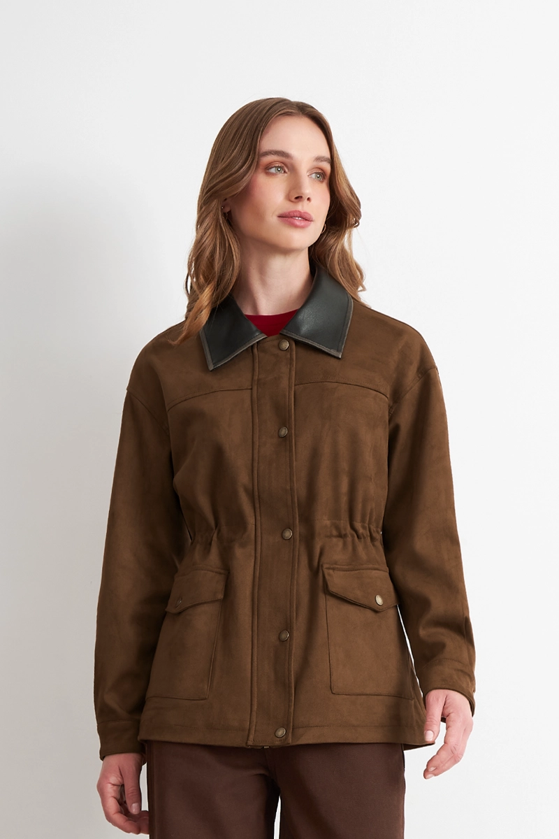 CHAQUETA MUJER NICOPOLY TIPO BARBOUR CAFE - 5