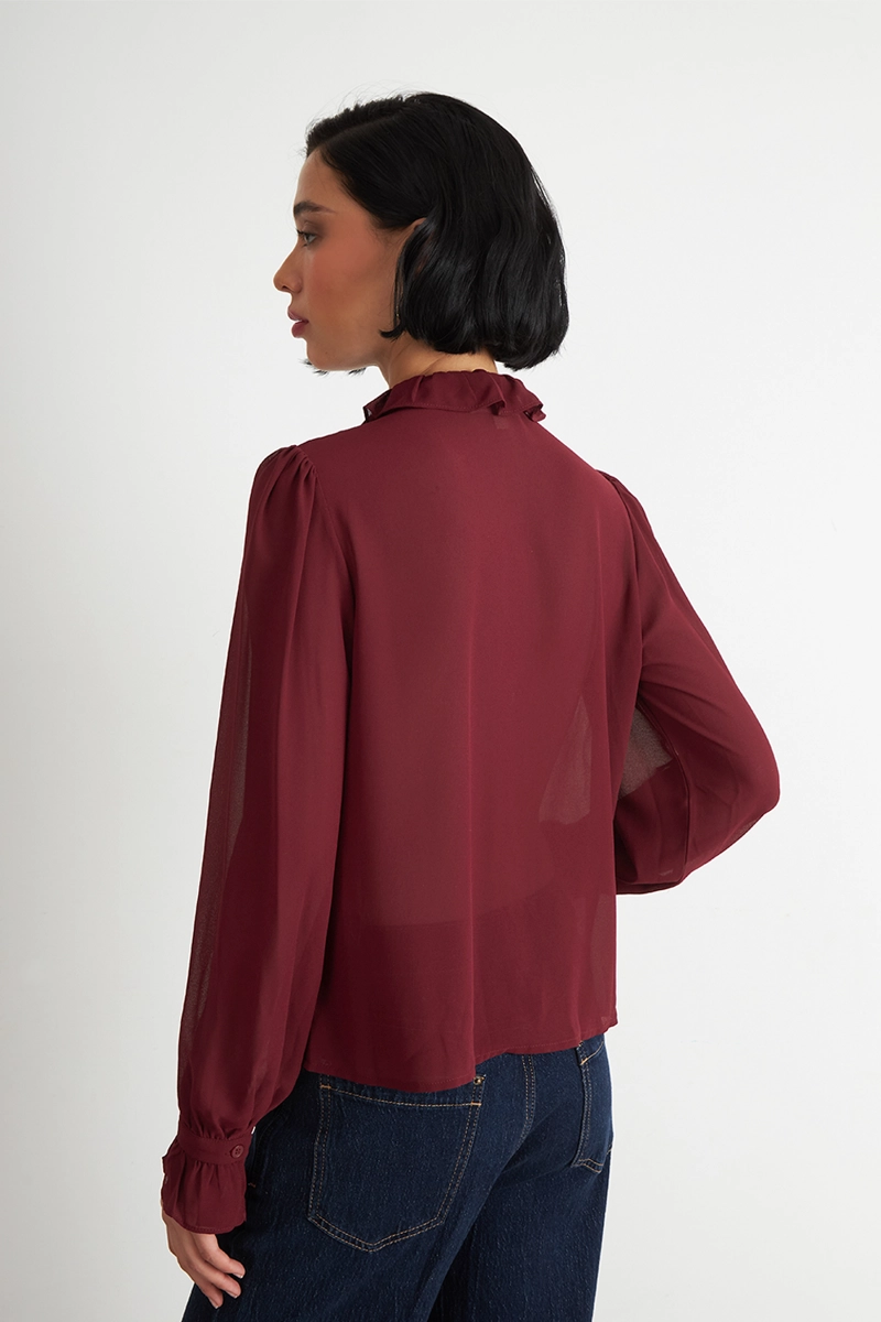 BLUSA CORBATIN Y VUELOS BURDEO NICOPOLY - 4