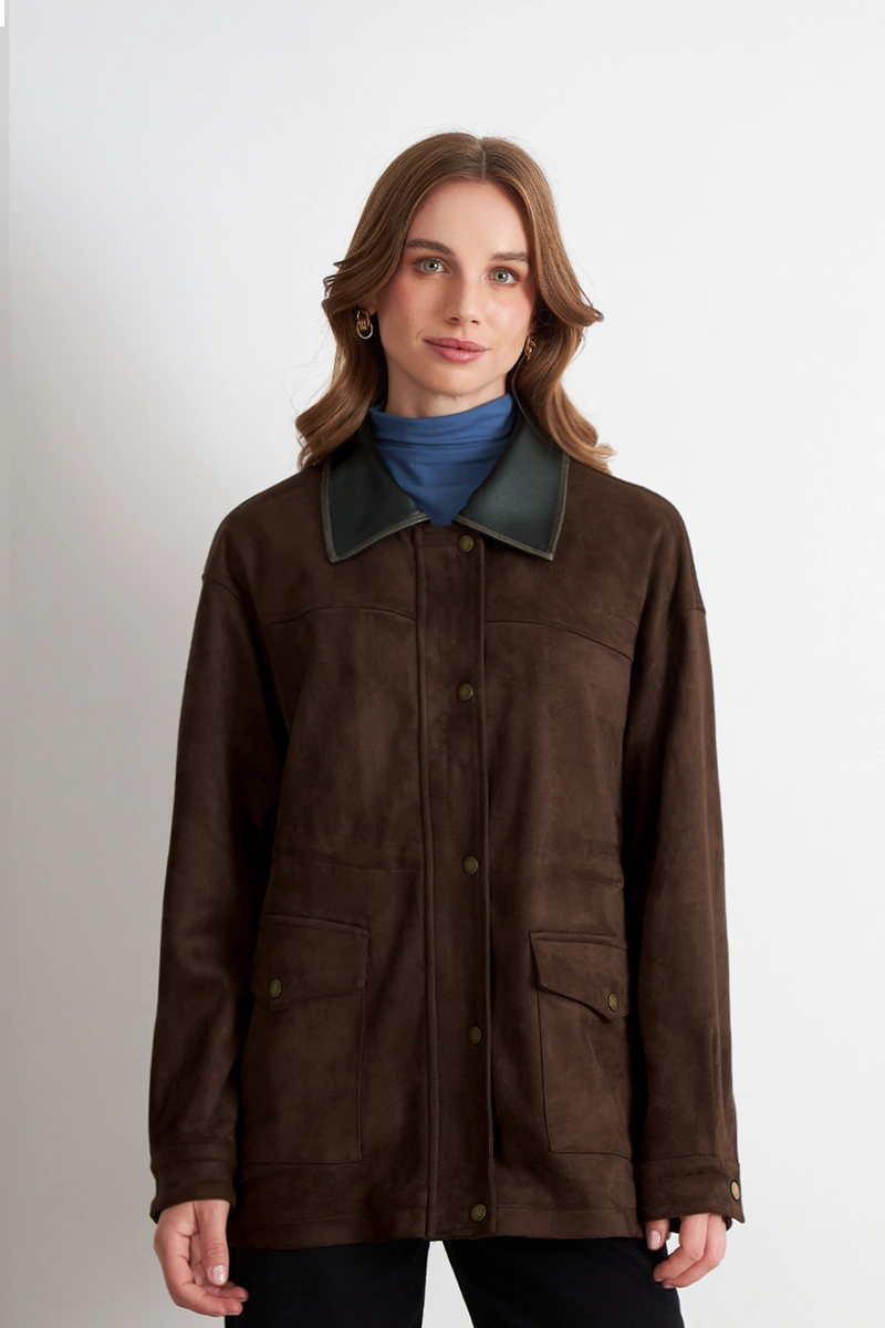 CHAQUETA TIPO BARBOUR MOCCA NICOPOLY - 1
