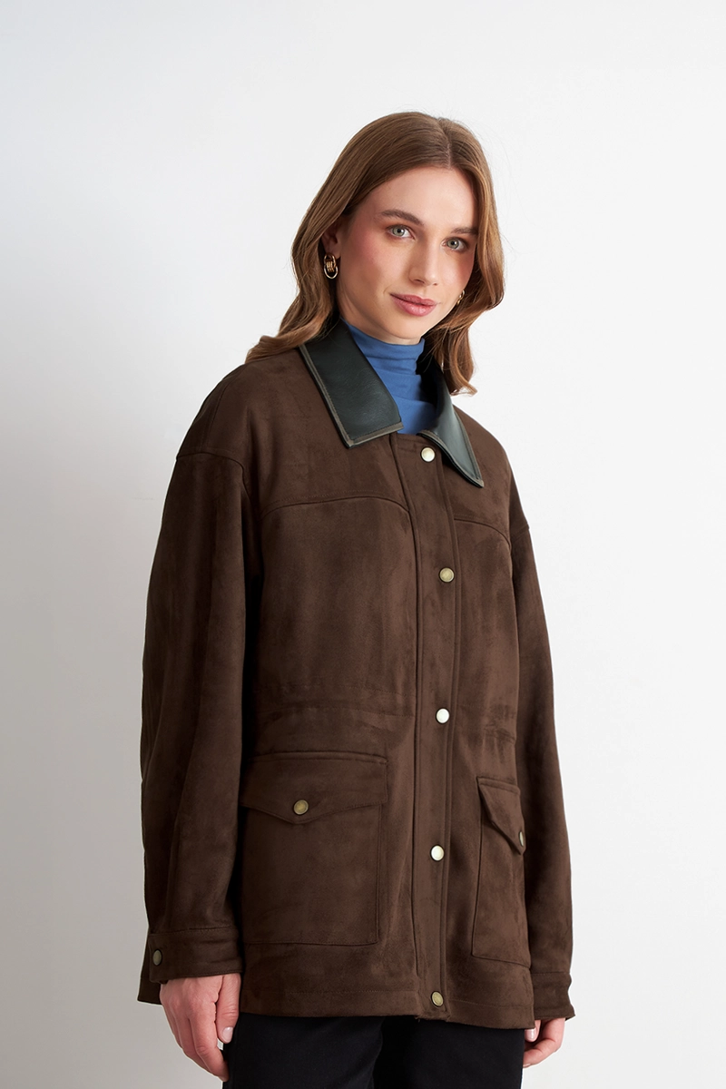 CHAQUETA TIPO BARBOUR MOCCA NICOPOLY - 3