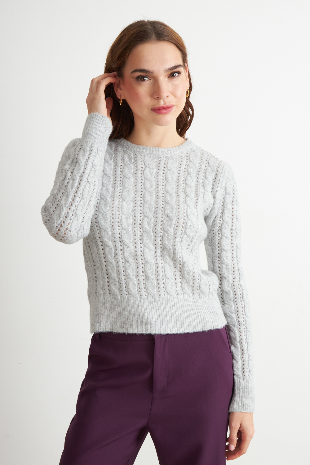 SWEATER DE PUNTO CALADO BLANCO NICOPOLY - 5