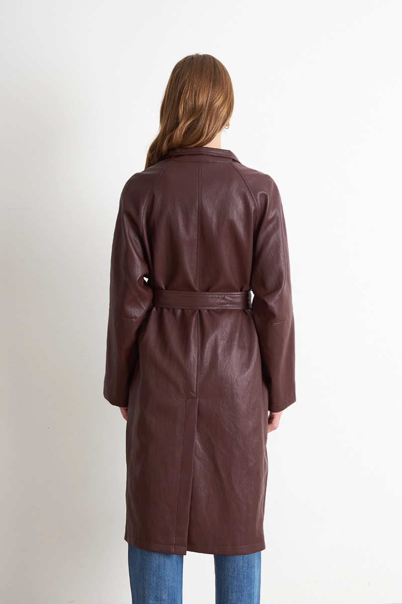 TRENCH ECOCUERO BURDEO MUJER NICOPOLY - 4