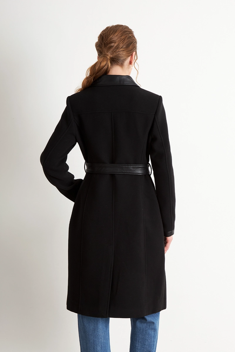 ABRIGO CUELLO CAMISERO NEGRO NICOPOLY - 4