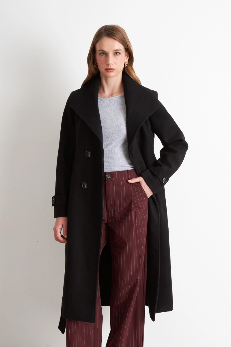 ABRIGO LARGO LAZO NEGRO NICOPOLY - 5
