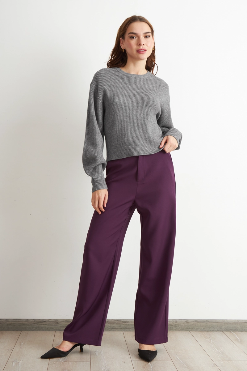 SWEATER JASPEADO CUELLO REDONDO GRIS NICOPOLY - 2
